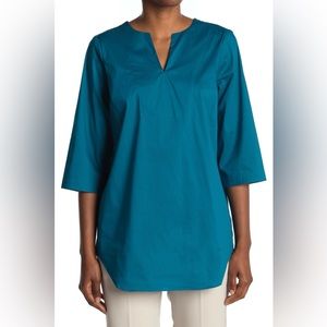 Isaac Mizrahi New York Split Neck Tunic Top NWT